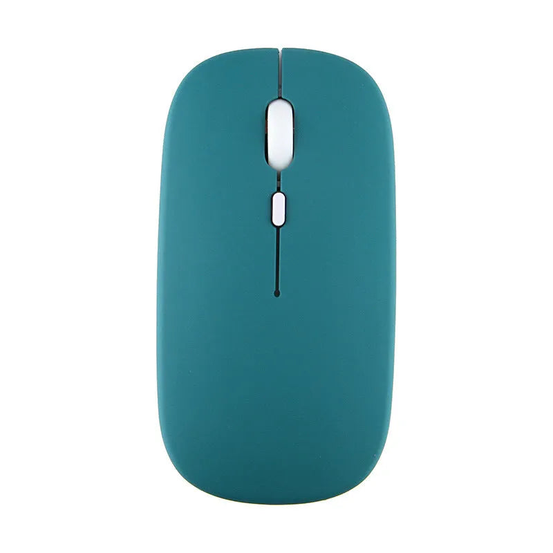 Candy wireless Bluetooth mouse in pink, ergonomic shape, 1200dpi, silent buttons, on a white desk