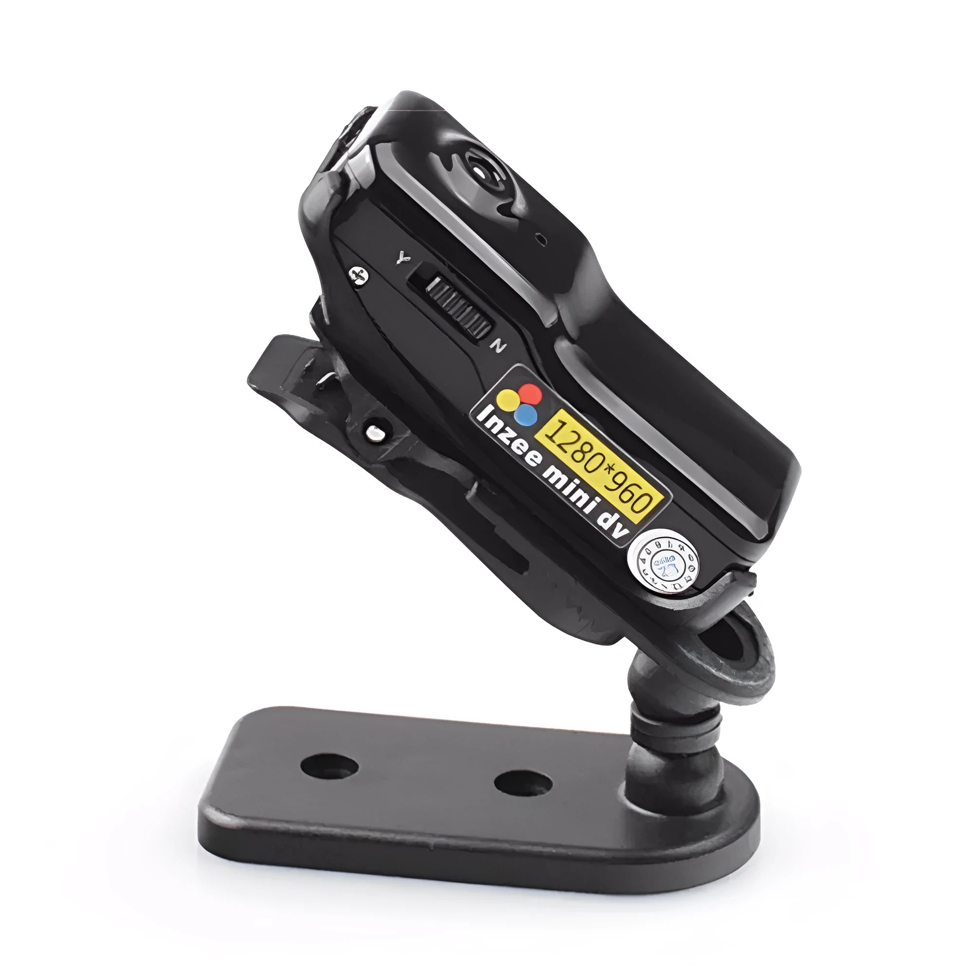 MD80 Black digital camera with clip, compact body for hands-free recording