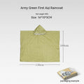 Orange portable disaster relief tent kit with sleeping bag and raincoat laid out