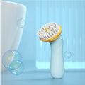 Blue hand-held pet bath brush for dogs and cats, 62mm x 90mm x 160mm, ABS PP TPR