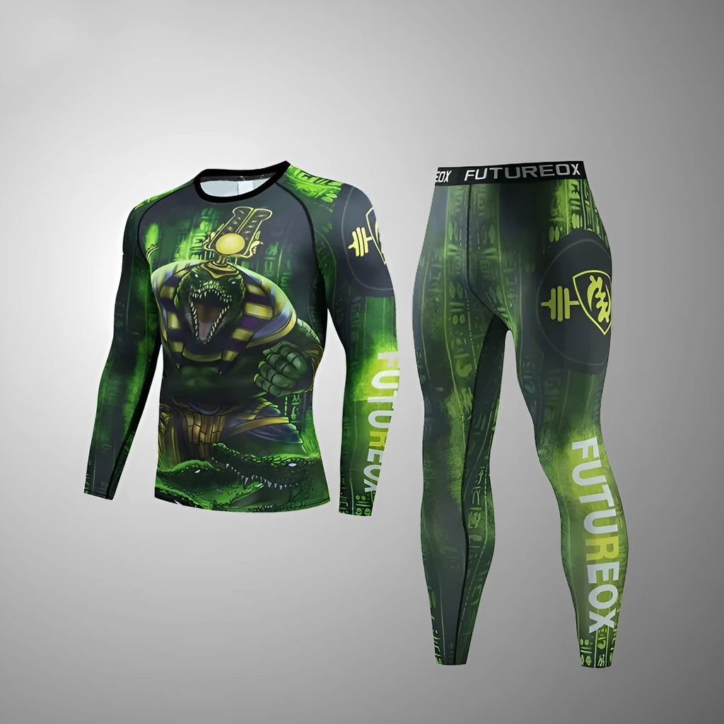 Men's slim-fit ZF016 colour sports suit with long sleeves for running and outdoor activities