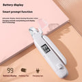 HZ8 White electric dog nail clipper with rechargeable battery and ABS plastic body