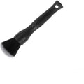 Black car detailing brush with soft pig hair bristles and polypropylene handle