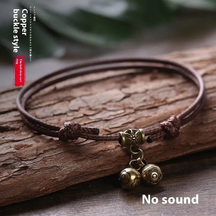 Small dog nylon rope collar with brass bell or buckle option in black, red, or coffee colour.