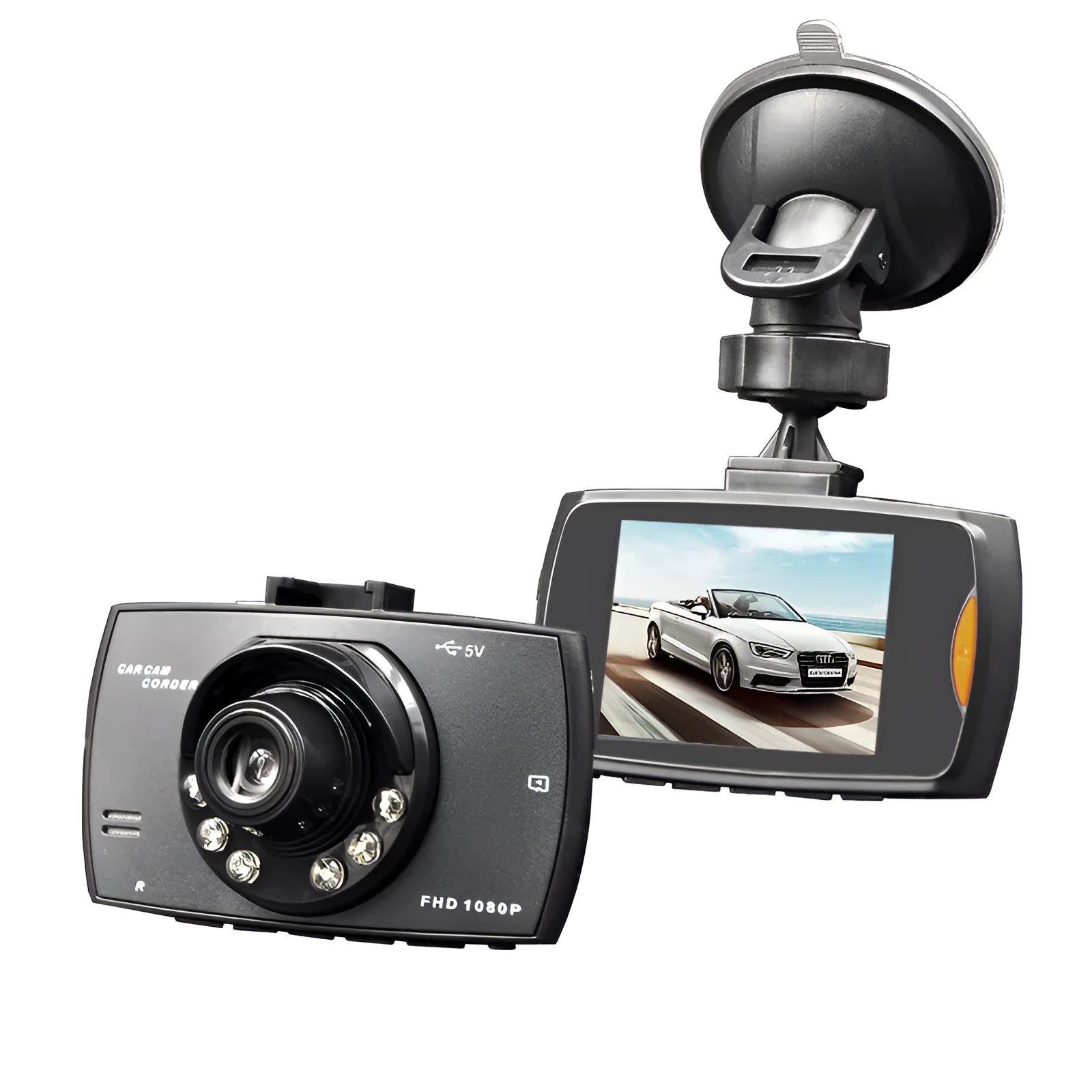 G30 HD car DVR dual camera system with front and rear recording capability