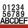 Black stainless steel self-adhesive house number measuring 7.5cm tall with waterproof outdoor performance