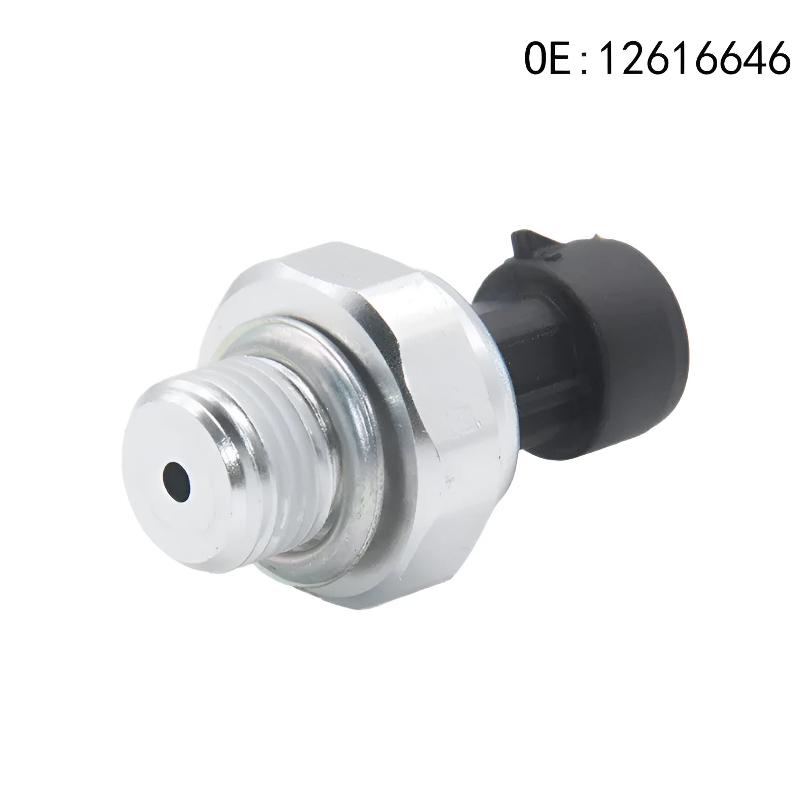 Silver metal fuel pressure sensor for GM vehicles compatible with part numbers 12616646, 12677836, D1846A