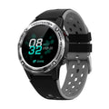GPS smart watch with silicone sports bracelet in blue, black, cyan, or silver black colour