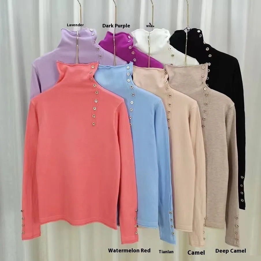 Slim fit knitted pullover shirt with a 3D pattern, shown in a short 40cm length.