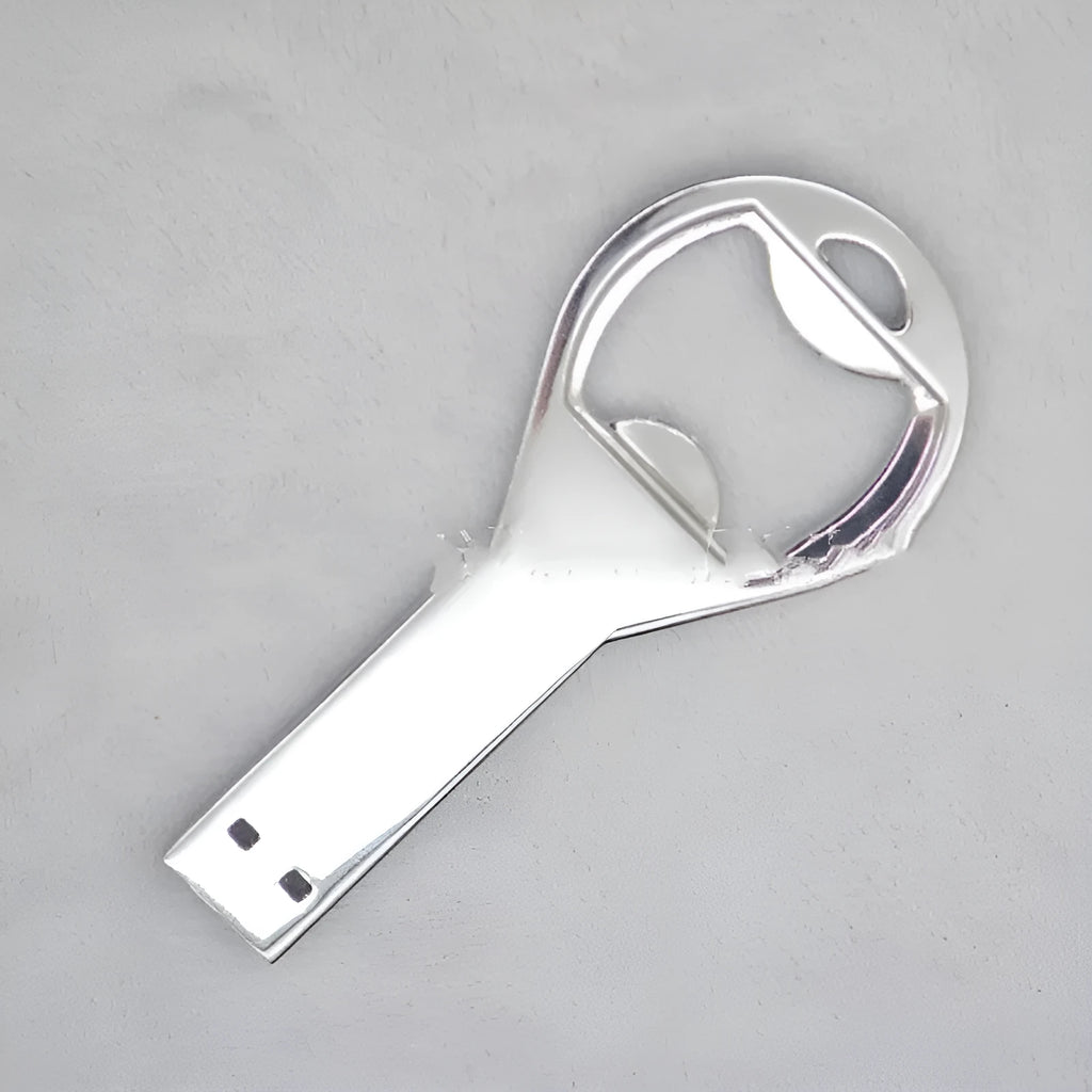 Metal key bottle opener USB flash drive with USB 2.0, available in 4GB to 128GB capacities