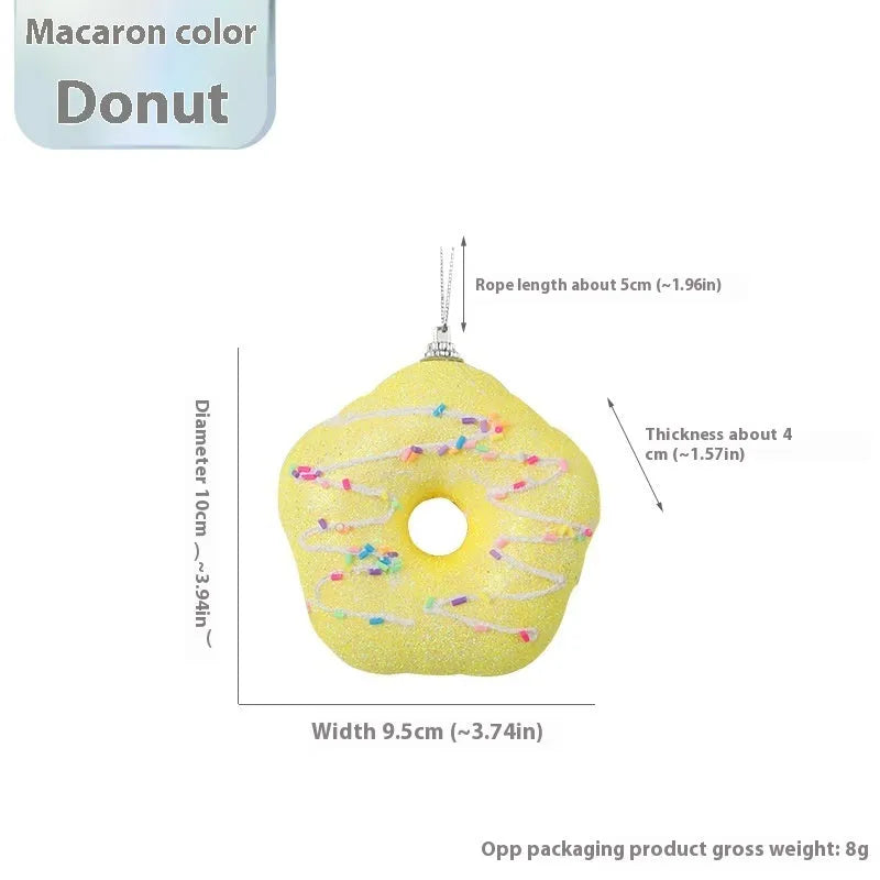 Foam Christmas pendant in macaron colours, Korean style, Ice Cream Cake shape, available in Blue Pink Yellow