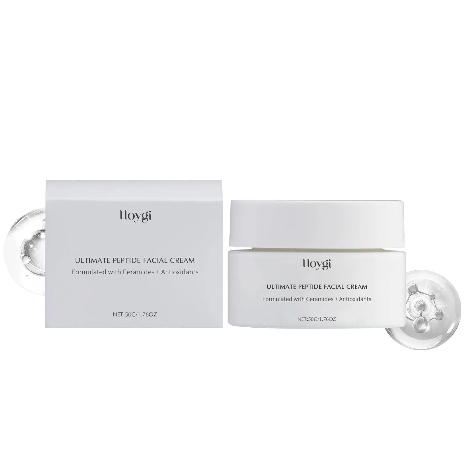 Jar of Deep Nourishing Moisturising Facial Cream with Ceramide and Peptides, 50g.