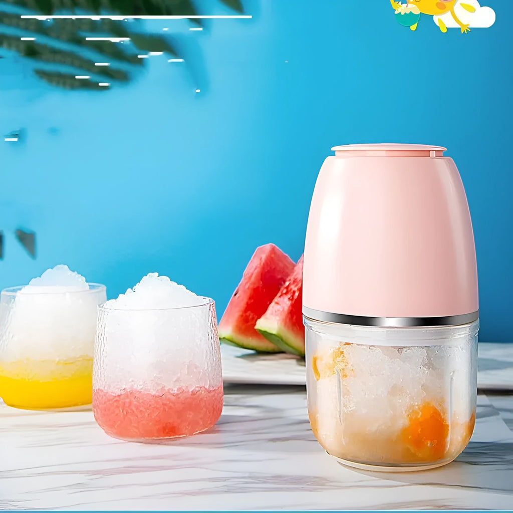 Household electric sand ice machine 200W cherry blossom powder plastic body ice crusher