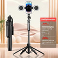 B17 selfie stick bracket with stainless steel pipe, four-leg support, and remote control, 1.8m tall
