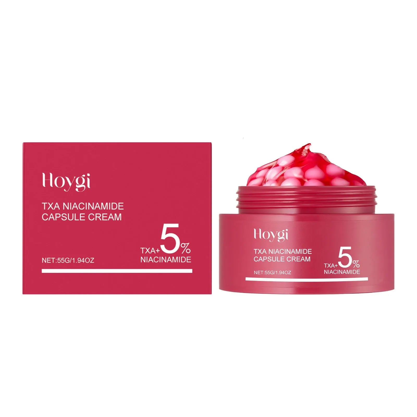 55g moisturising cream jar with nicotinamide and tranexamic acid gel formula