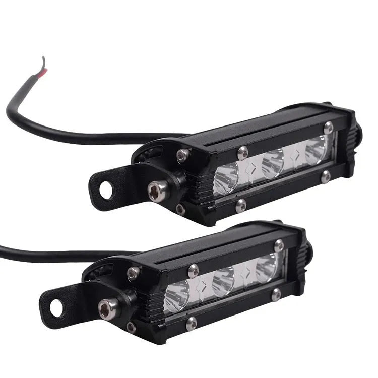 Black 9W LED car dome light with 10-30V range, single-row 2525 light source and 10000-hour life rating.
