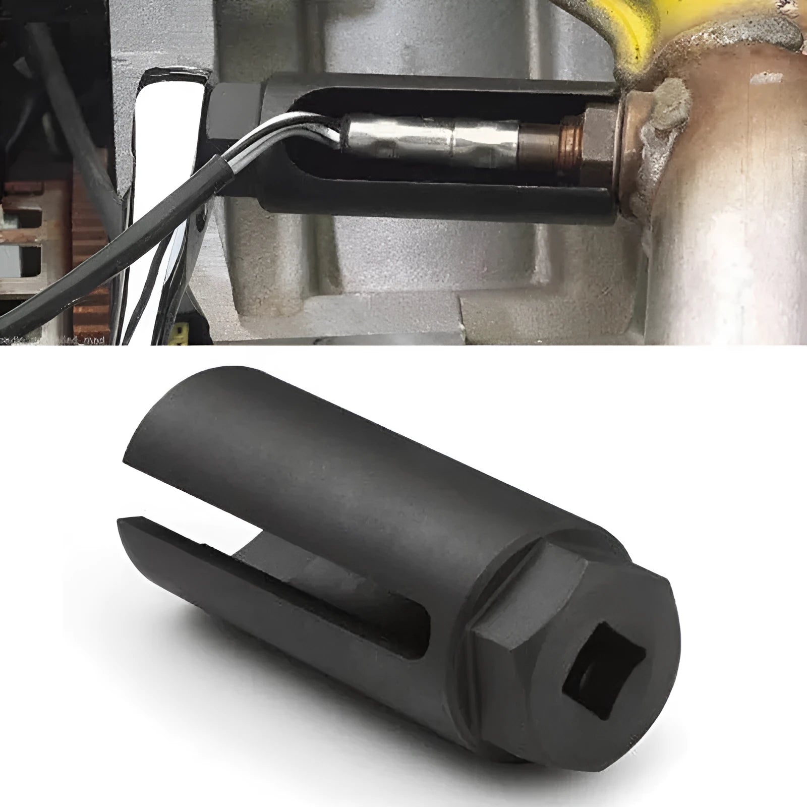 Black chromium vanadium steel oxygen sensor sleeve for 22mm automotive sensors