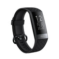Black smart health bracelet with a 1.1-inch display on a wrist, showing blood pressure and ECG readings.
