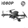 4K HD professional remote control quadcopter in black with one-key return and headless mode