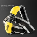 A black and a yellow 95cm zinc alloy chain lock for mountain bikes, showing both combination dial and key chain versions.