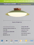 Modern minimalist flying saucer ceiling lamp in cream yellow colour with iron shade.