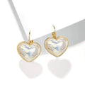 Gold-coloured alloy ear clip for women with summer love design and natural styling