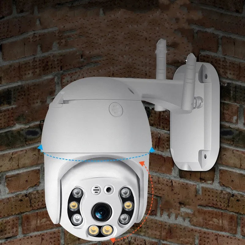 White plastic hemispherical 4G indoor security camera with 1080P resolution and 3.6mm lens