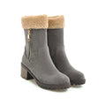 Waterproof snow boots in multiple colours with ankle protection and plush lining.