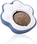 Edible catnip balls for cats in blue, green, pink colours for dental cleaning and wall mounting