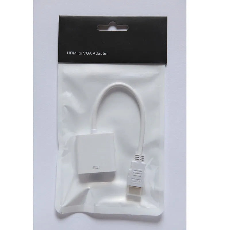 HDMI to VGA converter cable with 0.3 metre HDMI lead in black colour option