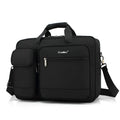 Portable tablet bag 17.3 inches waterproof Oxford cloth Black with multiple compartments and rear file bag