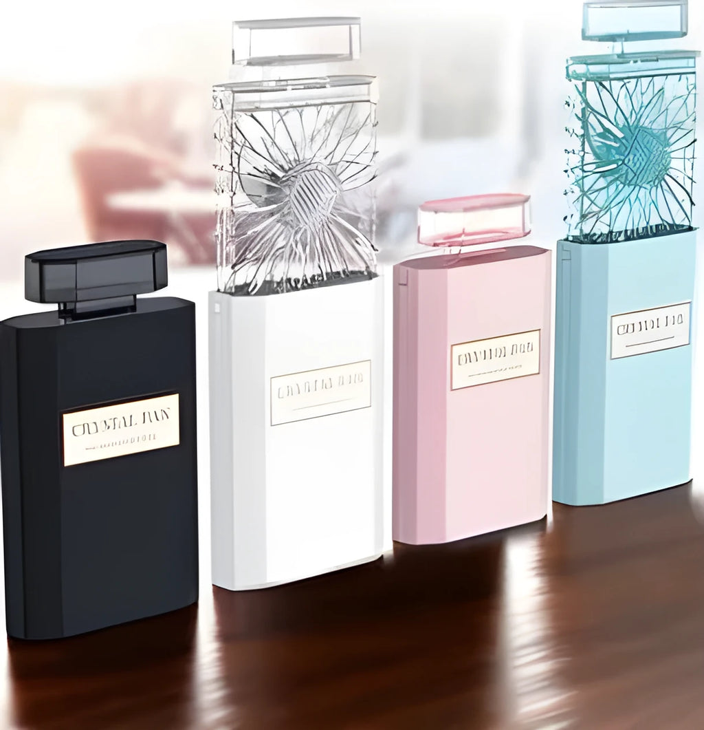 Pink portable USB rechargeable perfume fan for personal fragrance application