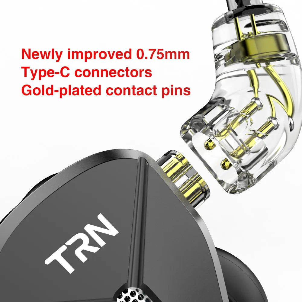 Black in-ear mobile headset with straight 3.5mm plug and TPE cable.