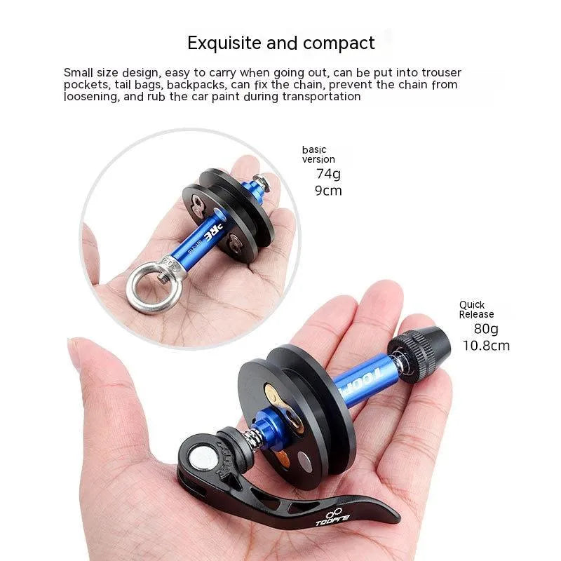 Aluminium bicycle chain holder tool for washing and maintenance procedures