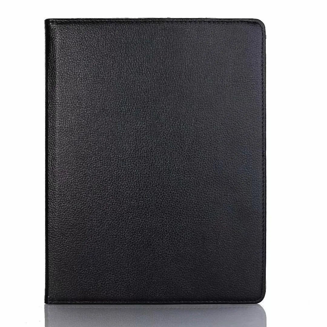 iPad rotating protective sleeve case in imitation leather with clamshell design