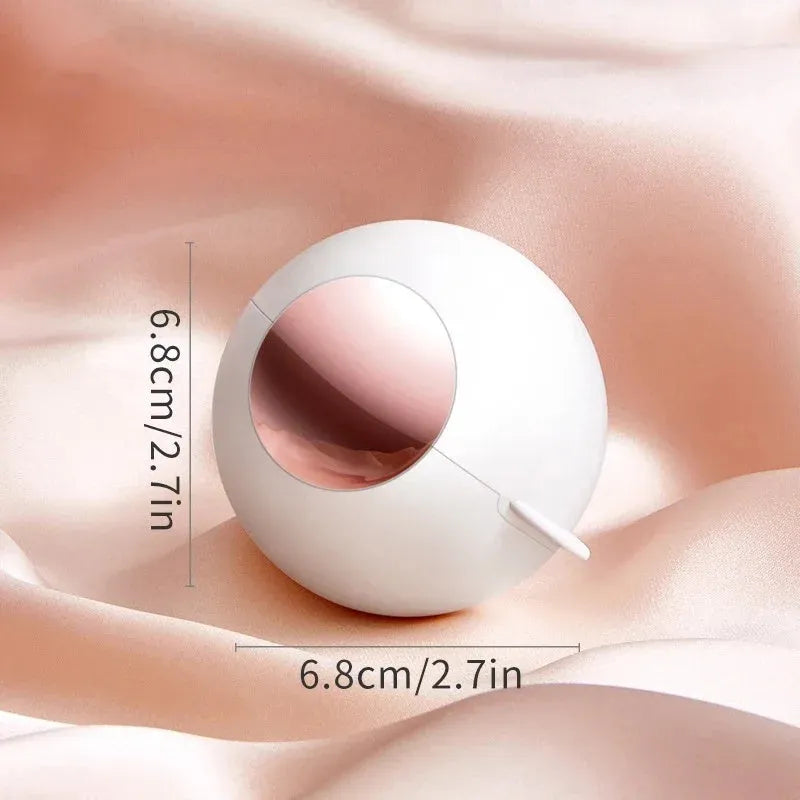 ABS plastic hair removal ball lint roller with handle in white gold colour