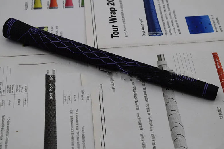 Set of ladies golf club grips in natural rubber, slim profile, 265mm length, multi-colour options