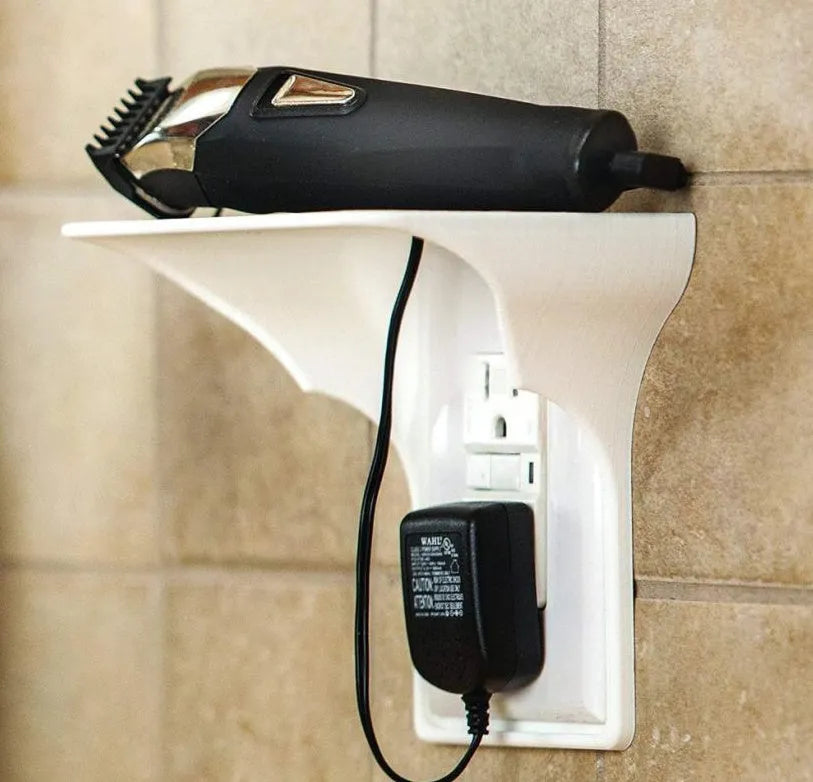 White polypropylene socket rack organiser with removable dividers for tool storage