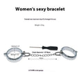 Silver zinc alloy handcuff and footcuff set with stainless steel linking chains