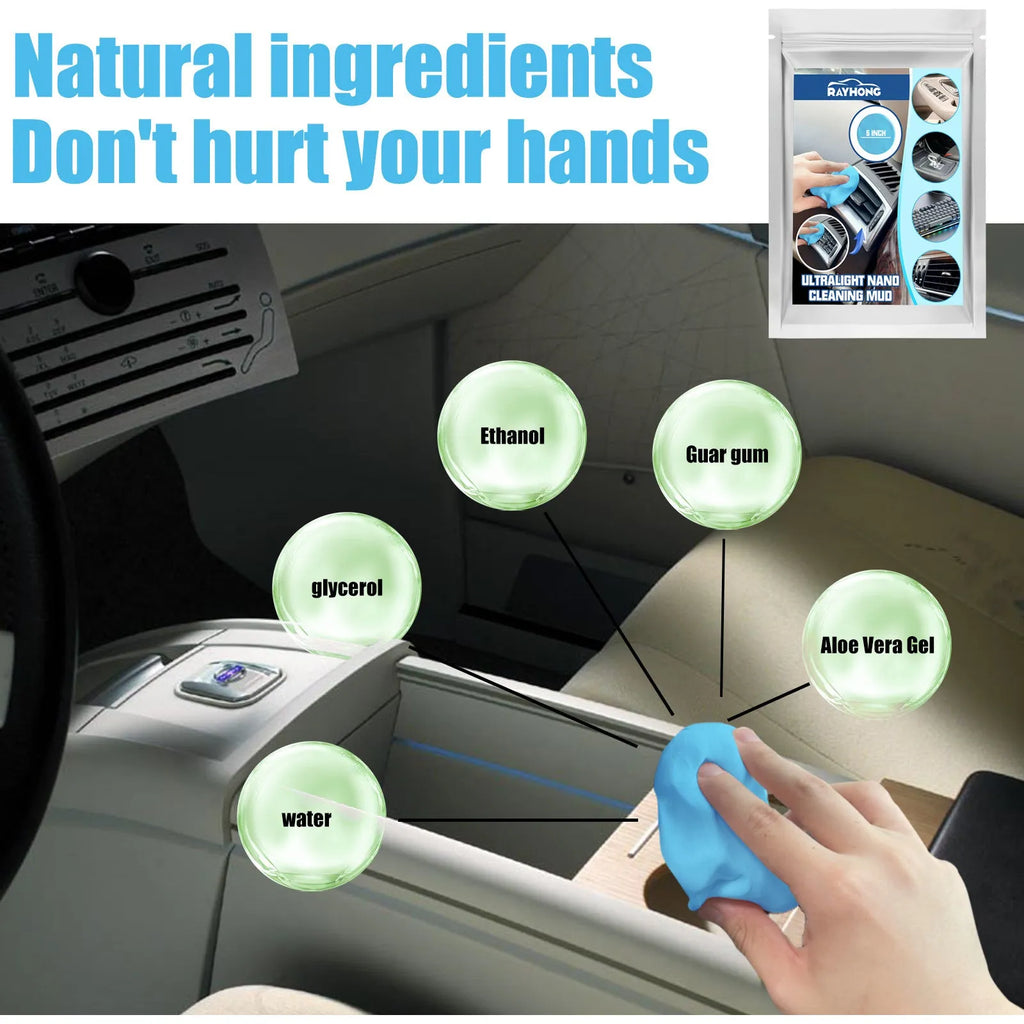 20g car interior gap cleaning mud putty for dust removal, shown with dimensions 15cm by 10cm.