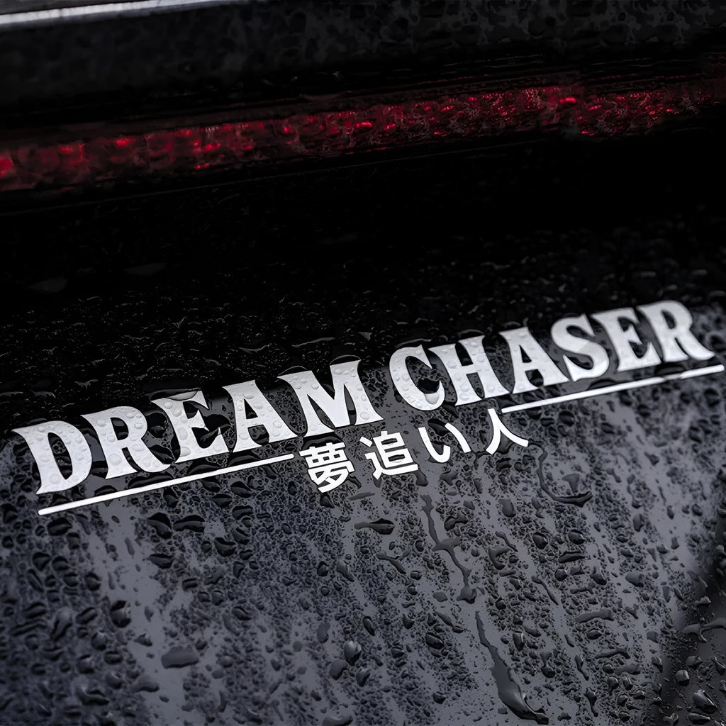 Chinese character car sticker measuring 40x7cm in PET material with seven colour options