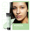 30g makeup primer compact showing green, pink, and purple colour-correcting cream shades
