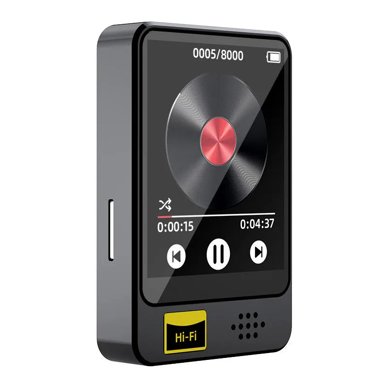 Black plastic e-book player with 1.8 inch screen, external speaker, and USB port
