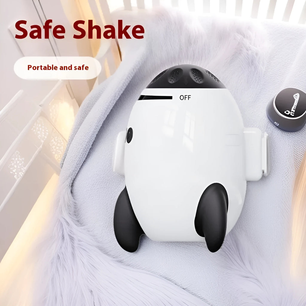 White ABS plastic baby sleep comforter with automatic shaking and Bluetooth connectivity for infants 0-3 years