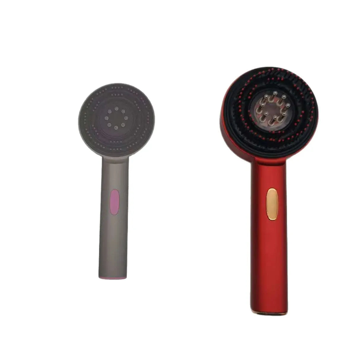 Electric scalp comb with red light and massage function in gray colour for home hair care use