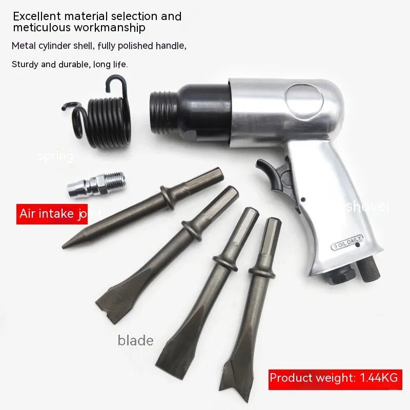 150mm pneumatic air hammer tool with hexagonal and round handle compatibility for automotive brake pad removal