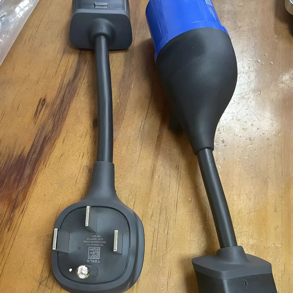 American Standard adapter cable with car charger conversion wire showing copper core and polyethylene sheath construction