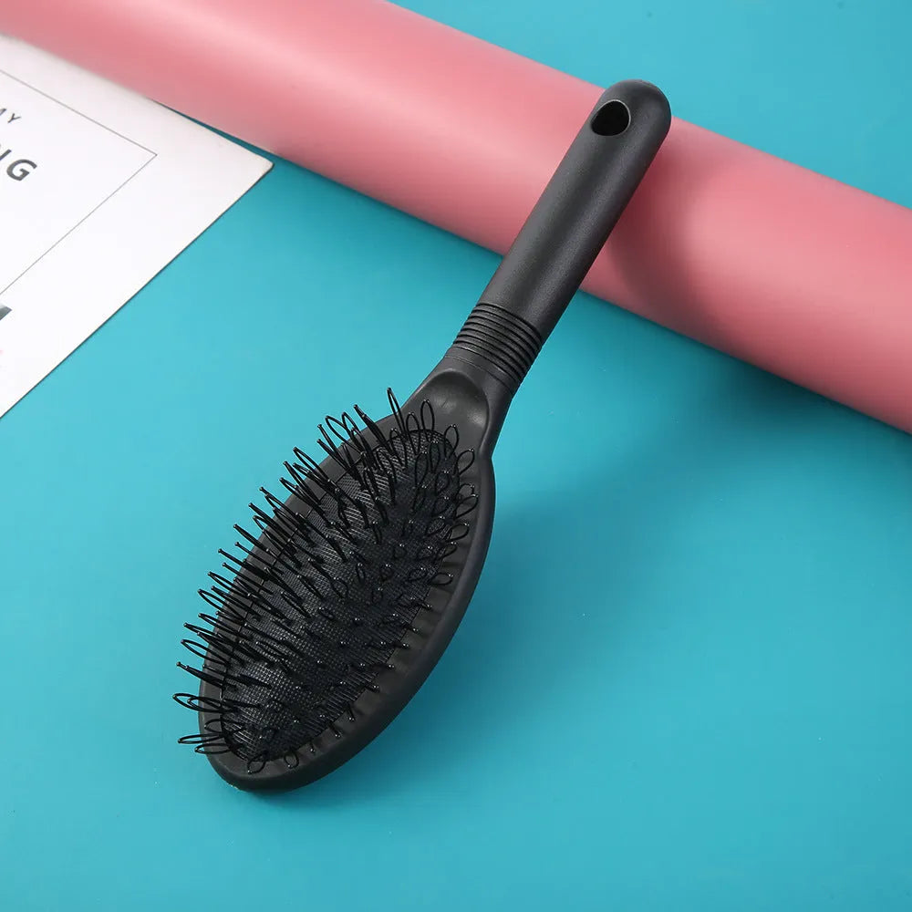 Black ring tooth hair extension comb with airbag cushion, 22cm length