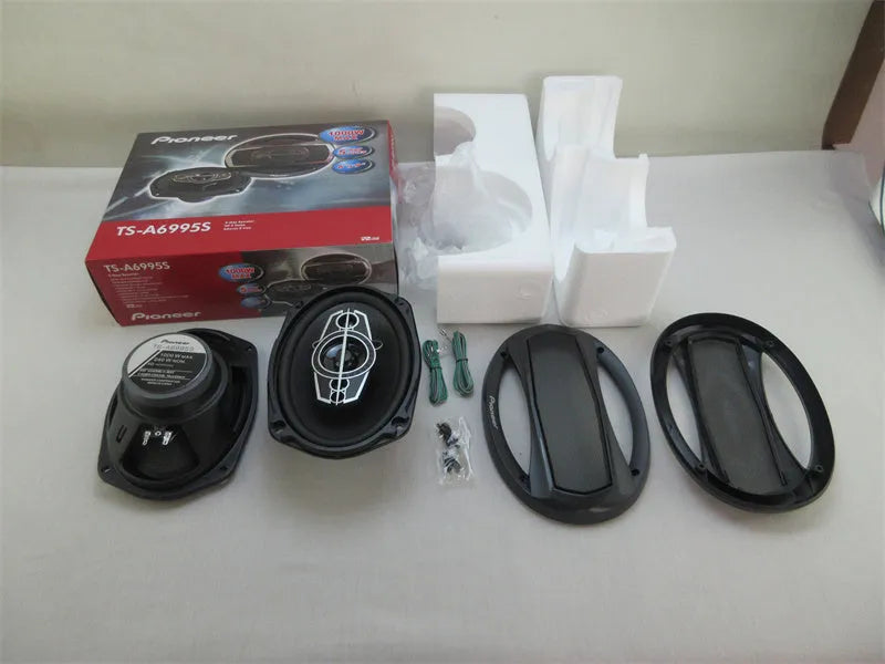 TS-A6995S 6x9 coaxial car audio speaker with rubber surround and iron basket frame
