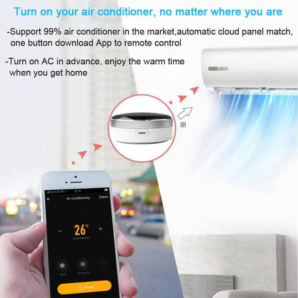 White infrared and RF dual-technology remote control with through-wall capability